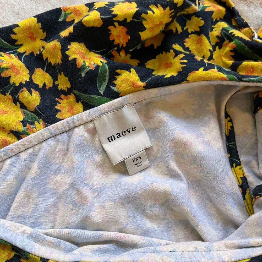 Anthropologie Maeve One-Shoulder Daisy Ruffled Top - Picture 8 of 11